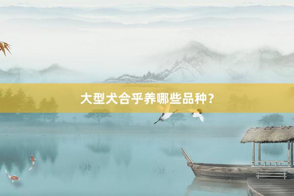 大型犬合乎养哪些品种?